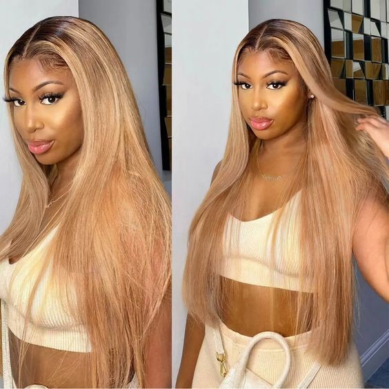 Wigfever Honey Blonde Wear Go Glueless Straight Lace Closure Wigs Wigfever
