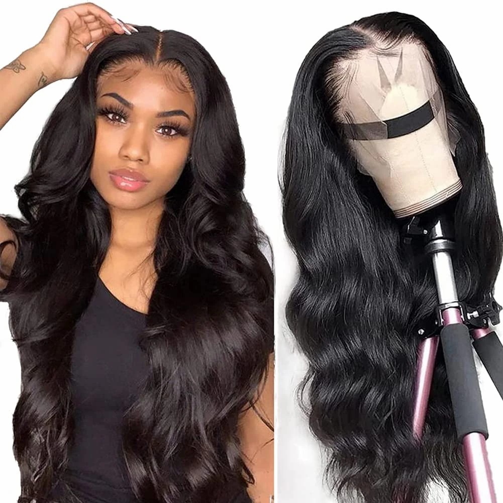 human hair body wave wig