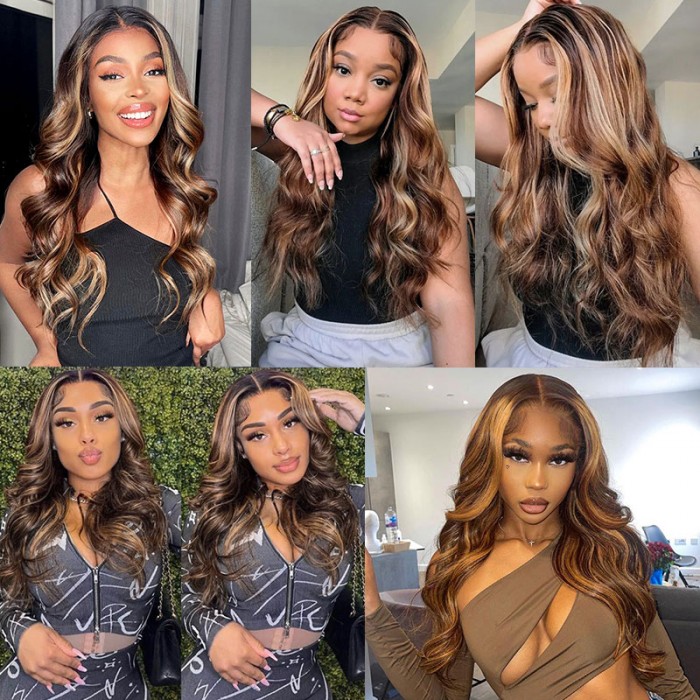 Wigfever Highlight Wear Go Glueless Body Wave Human Hair Hd Lace Closure Wigs Wigfever 