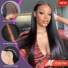 Wigfever M-cap Silky Straight 9x6 Wear Go Glueless Bleached Tiny Knots Pre-Cut Lace Closure Pre Plucked Human Hair Wig