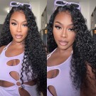 Upgrade Pre Bleached Wigfever Mongolian Water Wave 13x4 Lace Frontal Human Hair Wigs