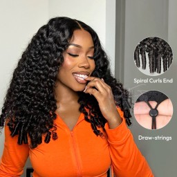 Wigfever M-Cap 9x6 Burmese Curly Wave Wear Go Glueless Wig Pre-Cut Lace Human Hair Wig Beginner Friendly