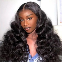Wigfever Ocean Wave Pre Bleached Knots Wear Go 180% Density 4*7 Pre-Plucked Glueless HD Lace Closure Wig