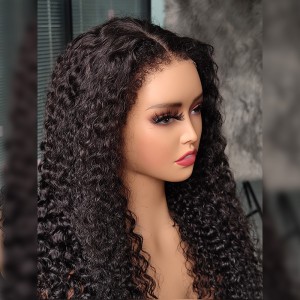 24 Inch | Wigfever 4C Hairline Wigs 13x4 Lace Front Water Wave Human Hair Wigs