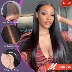 US ONLY | Wigfever M-cap Silky Straight 9x6 Wear Go Glueless Bleached Knots 250% Density Lace Wig