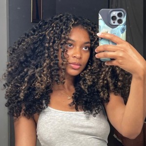 Wigfever Highlight Brown Water Wave 3 In 1 Half Wig Drawstring Invisi Hairline Flip Over Wear Go Wig