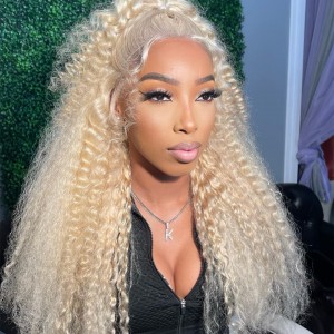 Wigfever Deep Wave Blonde Color 13x4 Lace Front  Real Human Hair wigs