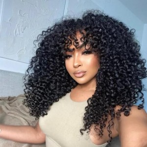Wigfever Kinky Curly 13*4 Frontal HD Glueless Lace Wig - 180% Density
