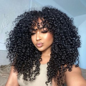 Wigfever Kinky Curly 13*4 Frontal HD Glueless Lace Wig - 180% Density