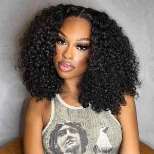 Wigfever Lace Free V-Part/Thin Part Kinky Curly Human Hair Extensions