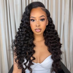 Wigfever Yaki Straight Silky Press Customized Style Wear Go Pre Bleached Invisible Knots Glueless 7*4 Pre Plucked HD Lace Closure Wig