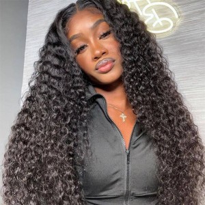 Wigfever Deep Wave 180% Density Glueless 13*4 Pre-Plucked HD Lace Front Wig