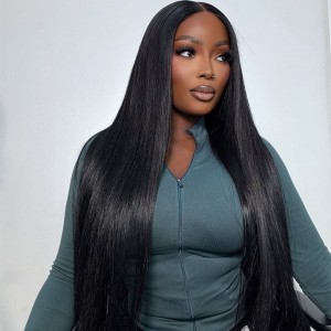 Wigfever Silky Straight Pre-Plucked 180% Density HD Glueless 13*4 Front Wig