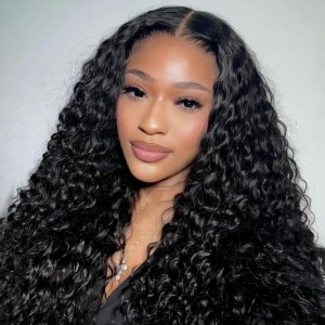 Wigfever Deep Wave 180% Density Glueless 13*4 Pre-Plucked HD Lace Front Wig