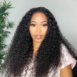 22 Inch | Wigfever Kinky Curly Headband Wigs 180% Density Human Hair Wig