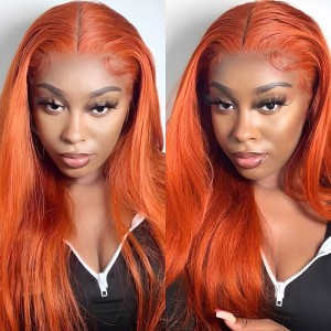 Wigfever Ginger Straight Wear Go Glueless Pre Plucked Wig Human Hair