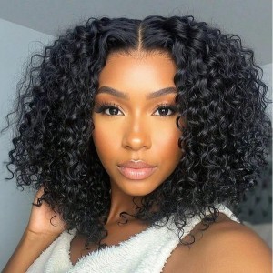 10 Inch | Wigfever Deep Wave Pre Bleached Knots Wear Go 7*4 HD Glueless 180% Density Lace Closure Wig