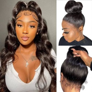 Wigfever 360 Body Wave Wear Go Invisi Drawstring Glueless Pre-Bleached And Pre-Cut Lace Human Hair Wig