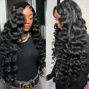 Wigfever M-cap Loose Wave 9x6 Wear Go Glueless Bleached Tiny Knots Pre-Cut HD Lace Closure Pre Plucked Human Hair Wig