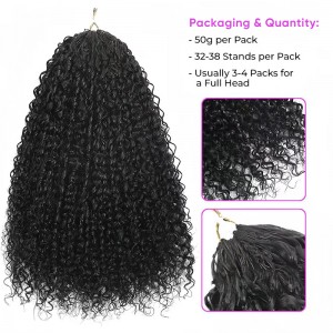 Wigfever Kinky Curly Crochet Hair Extension Boho Bulk Braiding Hair Soft Knotless 100% Human Hair