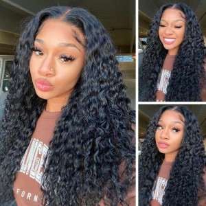 16 Inch | Wigfever Water Wave 7*4 HD Lace Bleached Knots Wear Go Glueless Lace Closure Wig