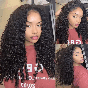 Wigfever Burmese Curly 3 In 1 Half Wig Drawstring InvisiFit Hairline Human Hair Wear Go Glueless Wig Beginner Friendly