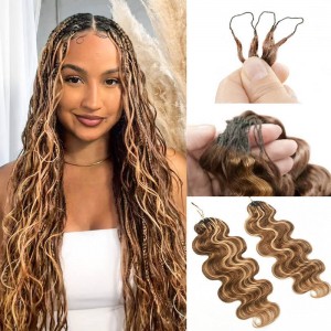 Wigfever New In Highlight Body Wave Human Hair for Boho Braids Miracle Knots Crochet Hair Beginner Friendly Hair Extensions