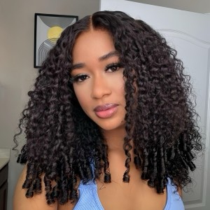 Wigfever Burmese Curly Wave 13x6 HD Pre-Cut Ear-to-Ear Lace Frontal Wear Go Glueless Wig with Bleached Knots & Invisi Drawstring