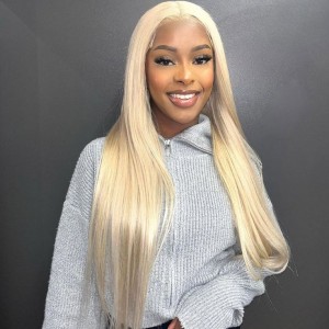 Wigfever Blonde Silky Straight 180% Density Pre-Plucked And Pre Cut 7*4  Lace Closure Wig