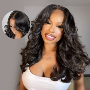 18 Inch | Wigfever Body Wave Layered Cut 7*5 Wear Go Glueless Lace Closure Wig