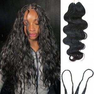 Wigfever New In Body Wave Mermaid Braids Crochet Human Hair Boho Bulk Braiding Miracle Knots Hair Beginner Friendly