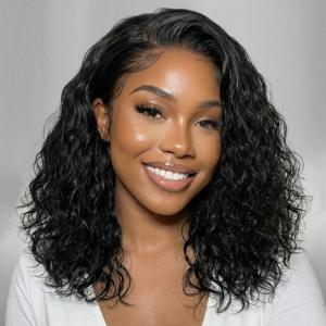 14 Inch | Wigfever Water Wave Bob C-Part Wear Go Glueless 7*5 Lace Closure Wig