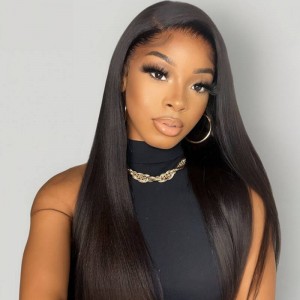 16 Inch | Wigfever Silky Straight 250% Density 7*5 Bleached Knots Wear Go Glueless Pre-Cut Lace Closure Human Hair Wig