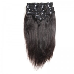 Wigfever Silky Straight Clip In Human Hair 7-10pcs/set Virgin Remy Human Hair Extensions