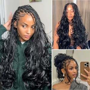 Wigfever New In Body Wave Mermaid Braids Crochet Human Hair Boho Bulk Braiding Miracle Knots Hair Beginner Friendly