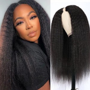 14 Inch | Wigfever Kinky Straight Lace Free V-Part Human Hair Extensions
