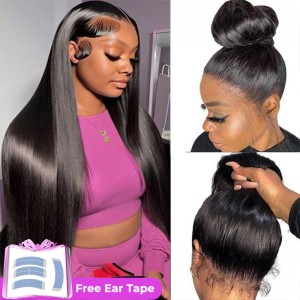 Wigfever 360 Silky Straight Invisi Drawstring Wear Go Glueless Pre-Bleached And Pre-Cut Lace Human Hair Wig