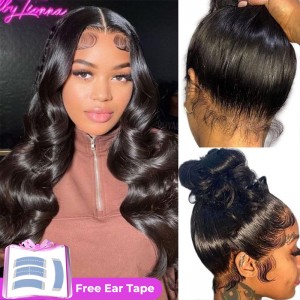 Wigfever 360 Body Wave Wear Go Invisi Drawstring Glueless Pre-Bleached And Pre-Cut Lace Human Hair Wig