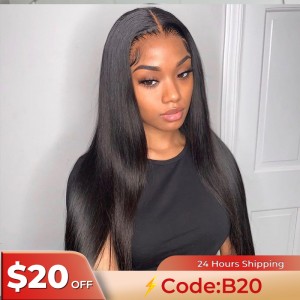 Wigfever 5x5 Transparent HD lace closure Straight wig 180% Density Wig Real Human Hair Virgin Hair