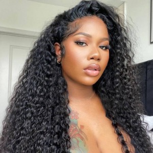 16 Inch | Wigfever M-cap Water Wave 9x6 Wear Go Glueless Bleached Tiny Knots Pre-Cut Lace Closure Human Hair Wig