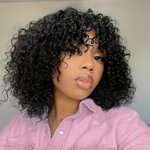 Wigfever M-cap Kinky Curly Wave 9x6 Short Bob Wear Go Glueless Bleached Tiny Knots Pre Plucked Pre-Cut HD Lace Closure Wig