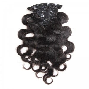 Wigfever Body Wave Virgin Human Hair 7-10pcs/set Clip In Hair Extensions