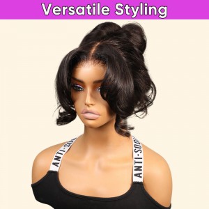 Wigfever New In Pre-Styled Butterfly Layered Cut 250% Density Halfwig/V/U Part Sew In Wig Natural Black Human Hair Wigs