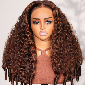 Wigfever Chocolate Brown Burmese Curly Wave 13x6 HD Ear-to-Ear Lace Frontal Wear Go Wig with Bleached Knots & Invisi Drawstring