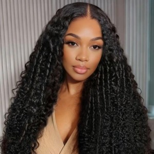 26 Inch | Wigfever Kinky Curly 7*5 Pre Bleached Knots Wear Go Lace Closure Wig
