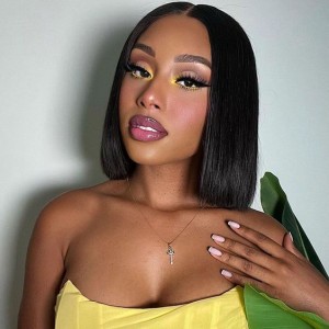 US ONLY | Wigfever Straight Wear Go Pre-Cut And Pre Plucked Glueless 4*4 Lace Closure Human Hair Bob Wig
