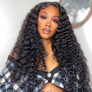 20 Inch | Wigfever Deep Wave Bleached Knots Wear Go 7*5 Glueless Lace Closure Wig