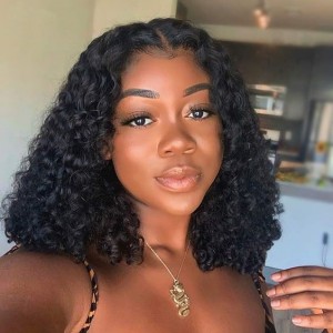 Wigfever Deep Wave 4*4 Lace Closure Bob Wig Human Hair