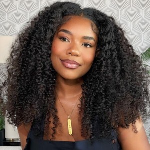 Wigfever Mongolian Kinky Curly 13x4 Lace Front Human Hair Wigs