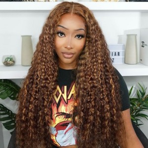 Wigfever Highlight Deep Wave Pre-cut HD Glueless Lace Closure Wig